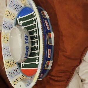 Football Designed Stadium Chips & Dip Bowl